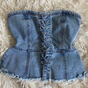 Jean lace corset